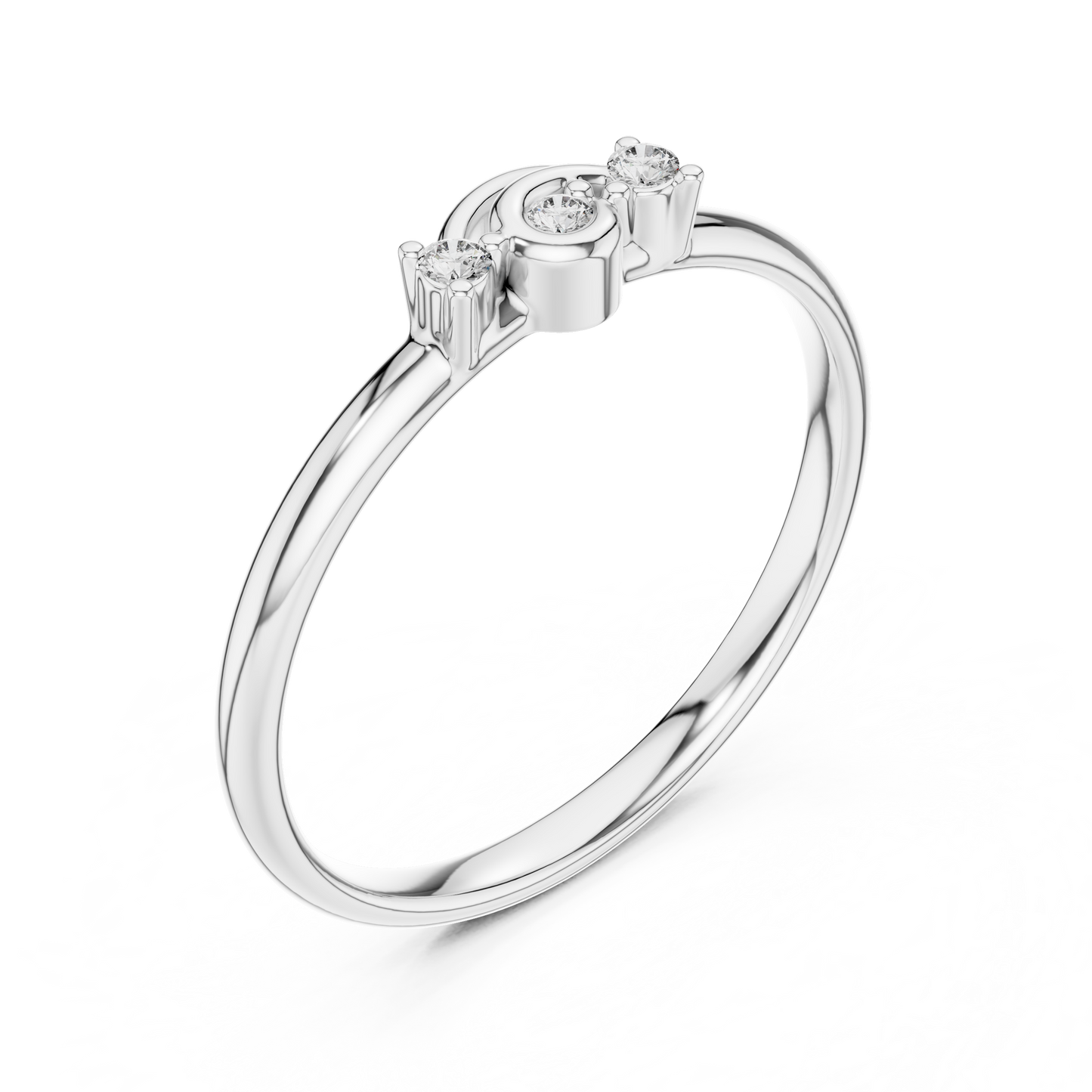 Classic Silver Gold Plated  Diamond Ring - Moissanite Created Luxury Jewelry - Timeless Proposal Engagement Ring Design