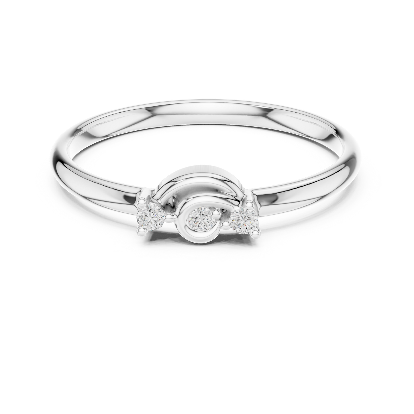 Classic Silver Gold Plated  Diamond Ring - Moissanite Created Luxury Jewelry - Timeless Proposal Engagement Ring Design