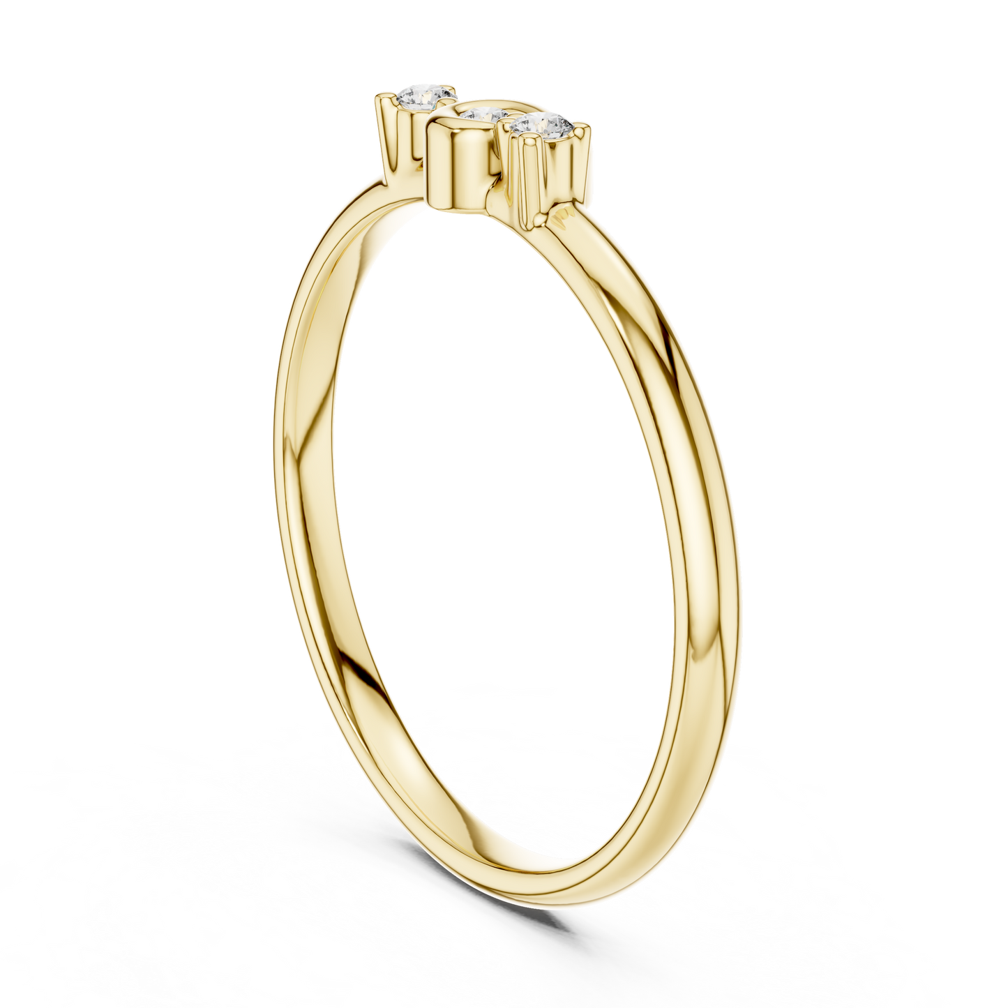 Classic Silver Gold Plated  Diamond Ring - Moissanite Created Luxury Jewelry - Timeless Proposal Engagement Ring Design