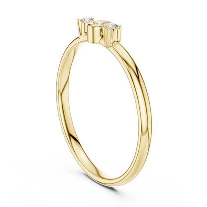 Classic Silver Gold Plated  Diamond Ring - Moissanite Created Luxury Jewelry - Timeless Proposal Engagement Ring Design