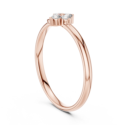 Luxury Diamond Cluster Ring | Fine Silver Gold Plated Craft | Soft Feminine Bridal Jewelry Essential