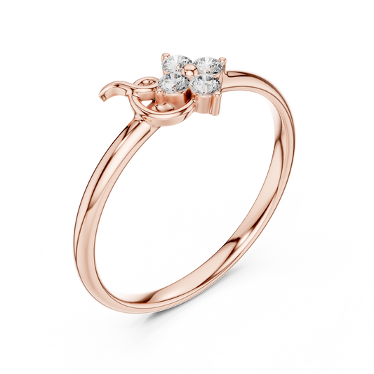 Luxury Diamond Cluster Ring | Fine Silver Gold Plated Craft | Soft Feminine Bridal Jewelry Essential