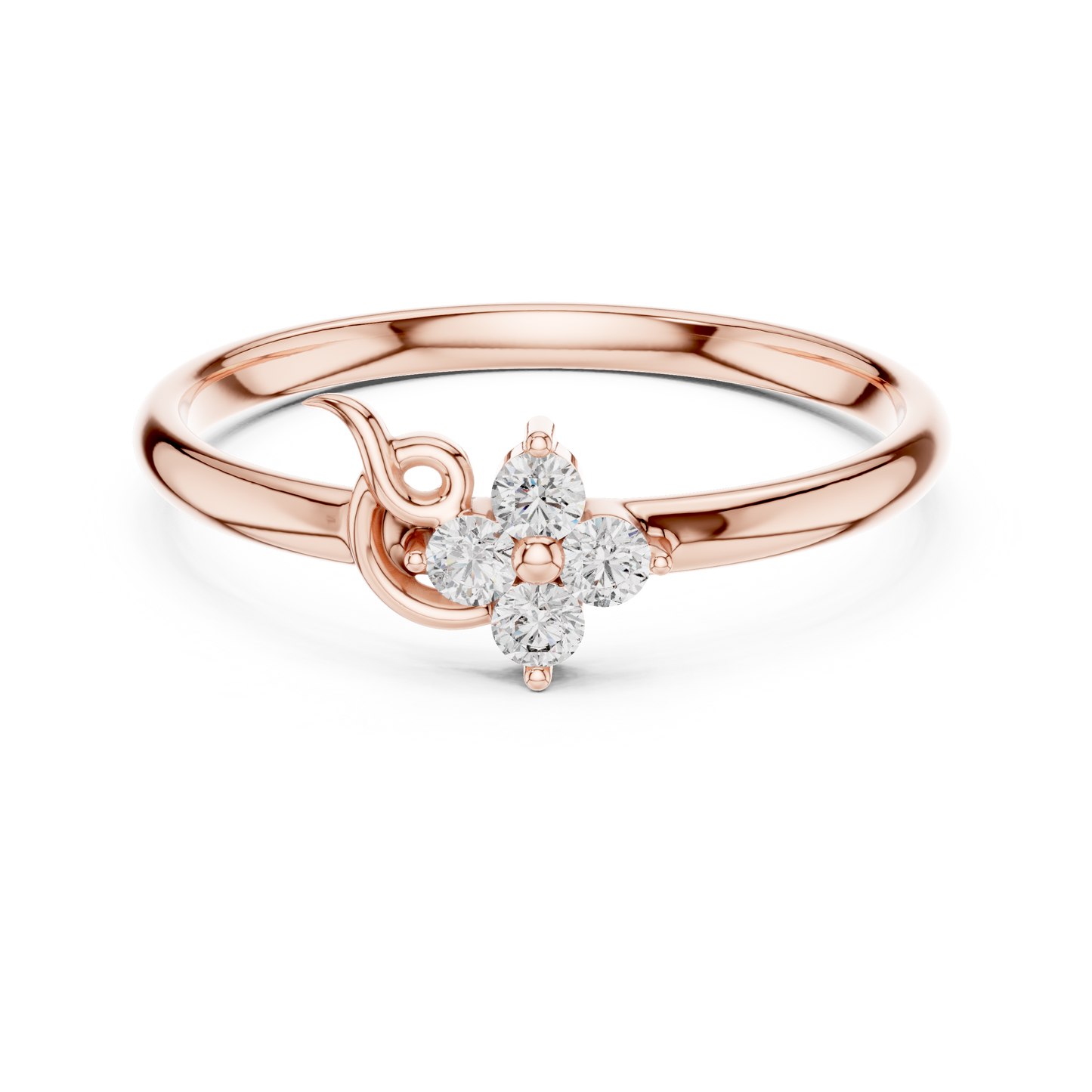 Luxury Diamond Cluster Ring | Fine Silver Gold Plated Craft | Soft Feminine Bridal Jewelry Essential