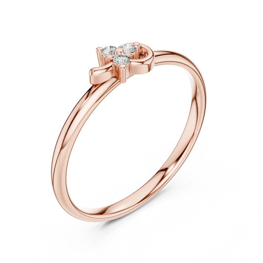 Gallery Grade Diamond Ring | Refined Silver Gold Plated Knot Craft | Luxury Collector Engagement Promise Jewelry