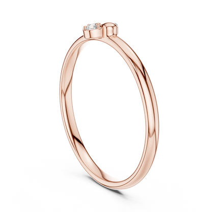 Contemporary Spiral Diamond Ring - Fine Gold Artisan Jewelry - Unique Minimal Engagement Wedding Ring