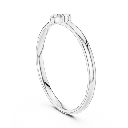 Contemporary Spiral Diamond Ring - Fine Gold Artisan Jewelry - Unique Minimal Engagement Wedding Ring