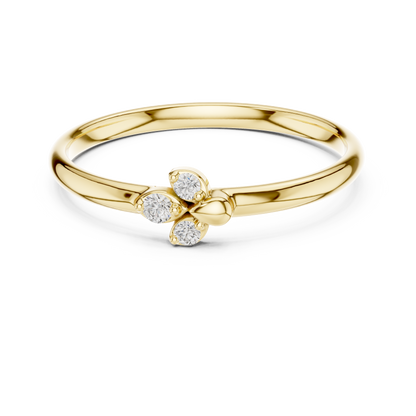 Contemporary Spiral Diamond Ring - Fine Gold Artisan Jewelry - Unique Minimal Engagement Wedding Ring