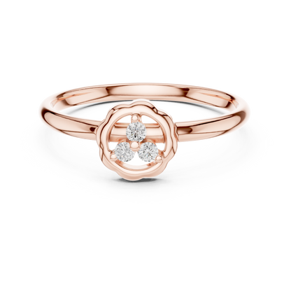 Pure Craftsmanship Gold -Sparkling Diamond Trio - Designed For Timeless Romance