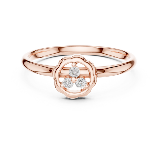 Pure Craftsmanship Gold -Sparkling Diamond Trio - Designed For Timeless Romance