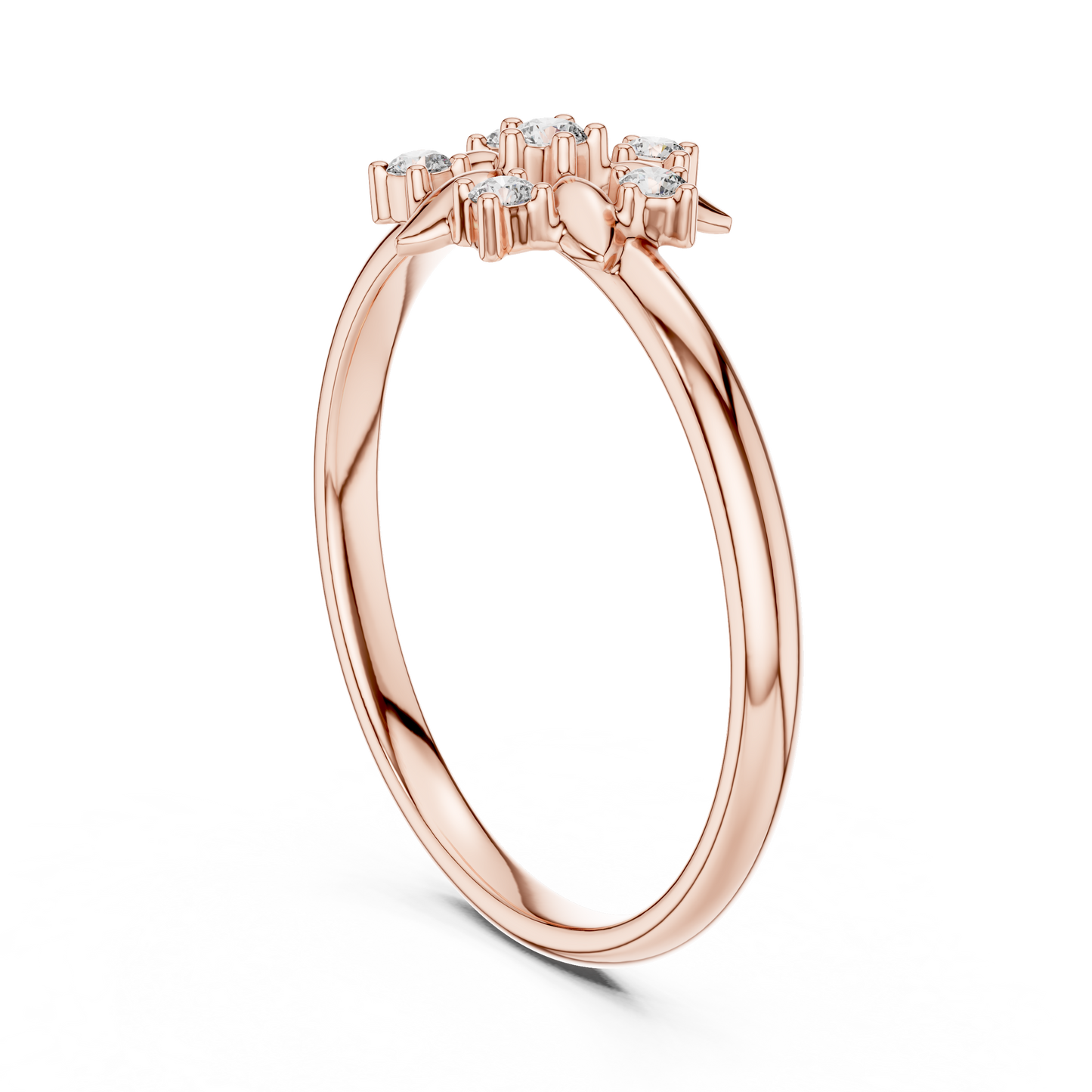 Shine brighter every moment - Diamond floral 925 Sterling Silver  ring - Crafted to impress forever elegantly