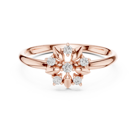 Bloom Inspired Diamond | Nature Crafted Jewelry | Minimal Floral Promise Ring