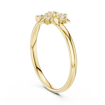 Shine brighter every moment - Diamond floral 925 Sterling Silver  ring - Crafted to impress forever elegantly