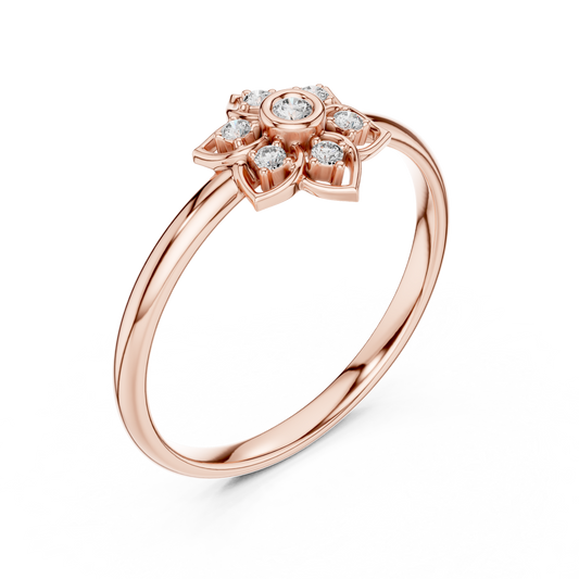 Majestic Floral Diamond | Opulent 925 Sterling Silver Jewelry | Powerfully Elegant Design With Rare Brilliance