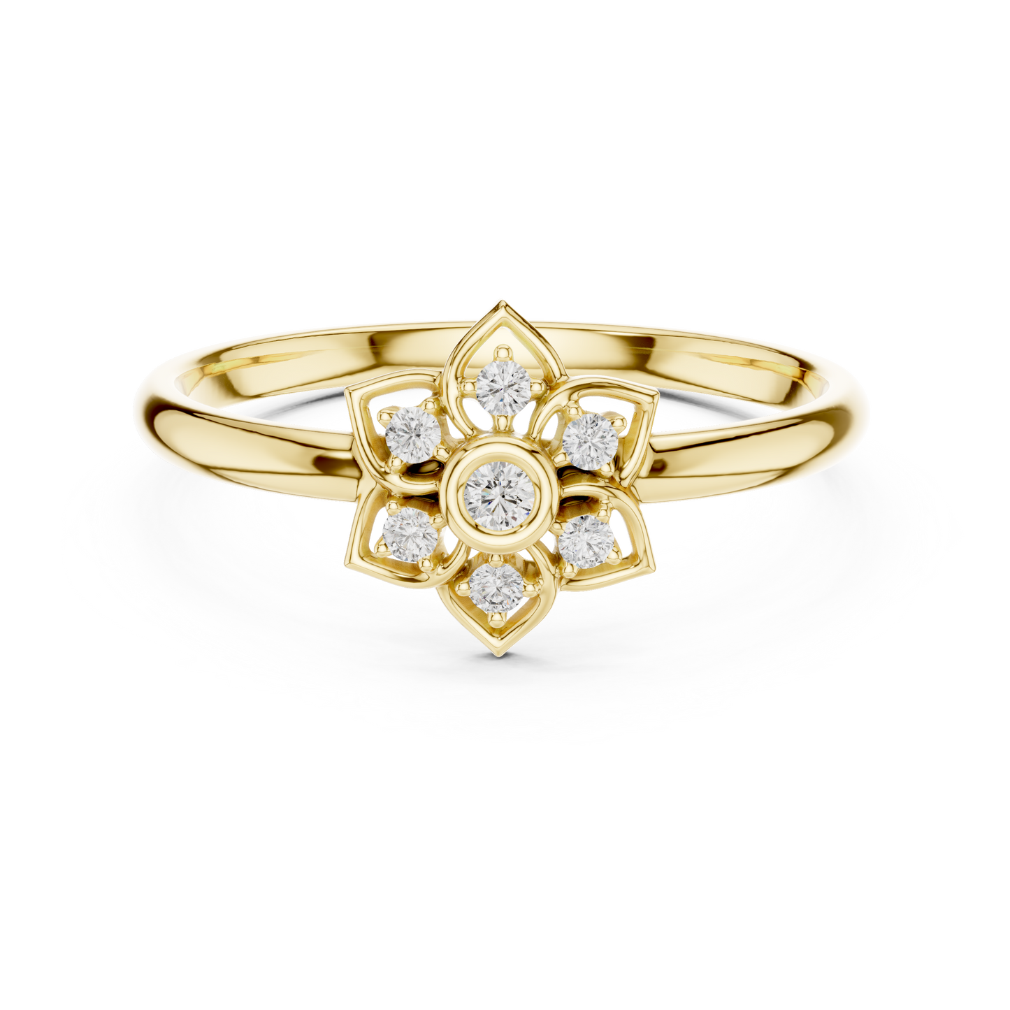 Majestic Floral Diamond | Opulent Gold Jewelry | Powerfully Elegant Design With Rare Brilliance