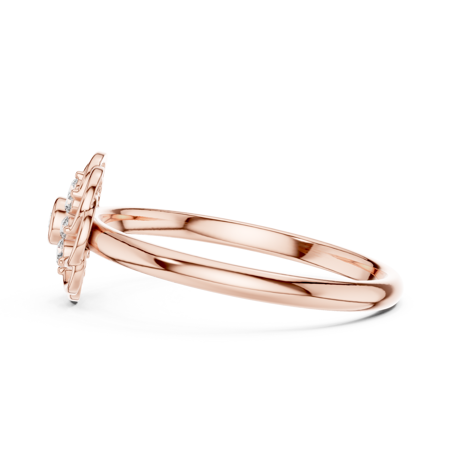 Designer Flower Diamond Ring | Luxury Silver Gold Plated Creation | Statement Jewelry For Elegant Women