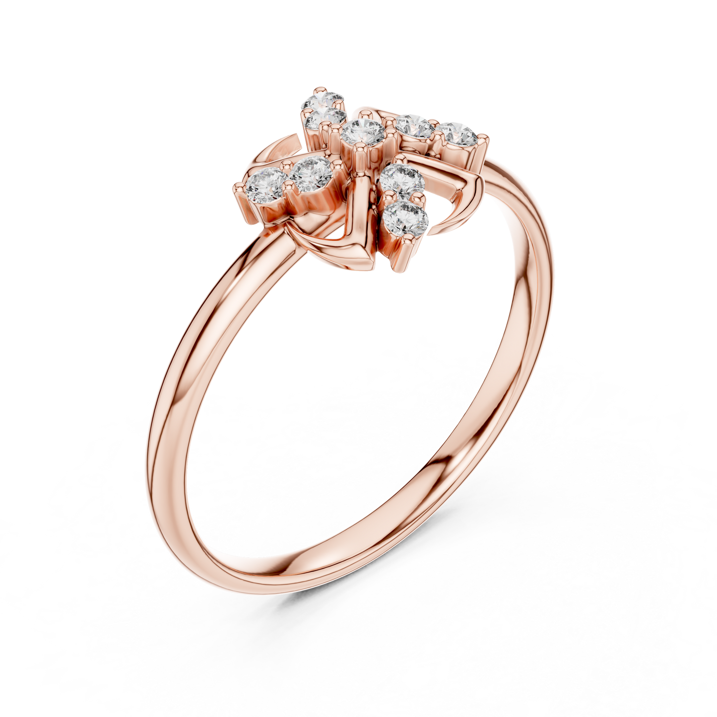 Exclusive Floral Diamond Ring | Rose Gold Luxury Craft | Delicate Beauty Inspired By Nature