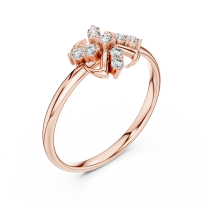 Exclusive Floral Diamond Ring | Rose Gold Luxury Craft | Delicate Beauty Inspired By Nature