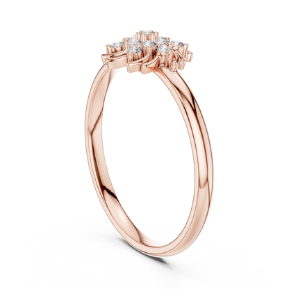 Designer Floral Diamond Ring | Premium Silver Gold Plated Elegance | Crafted For Endless Sparkle Moments