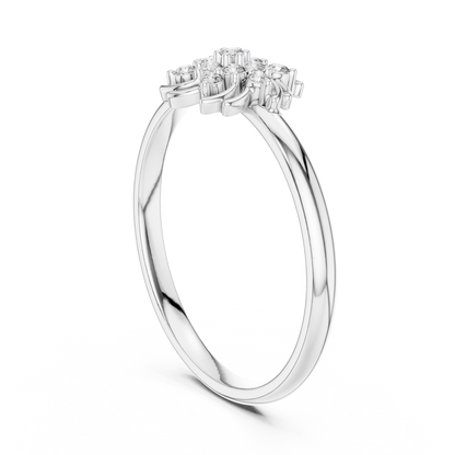 Designer Floral Diamond Ring | Premium Silver Gold Plated Elegance | Crafted For Endless Sparkle Moments
