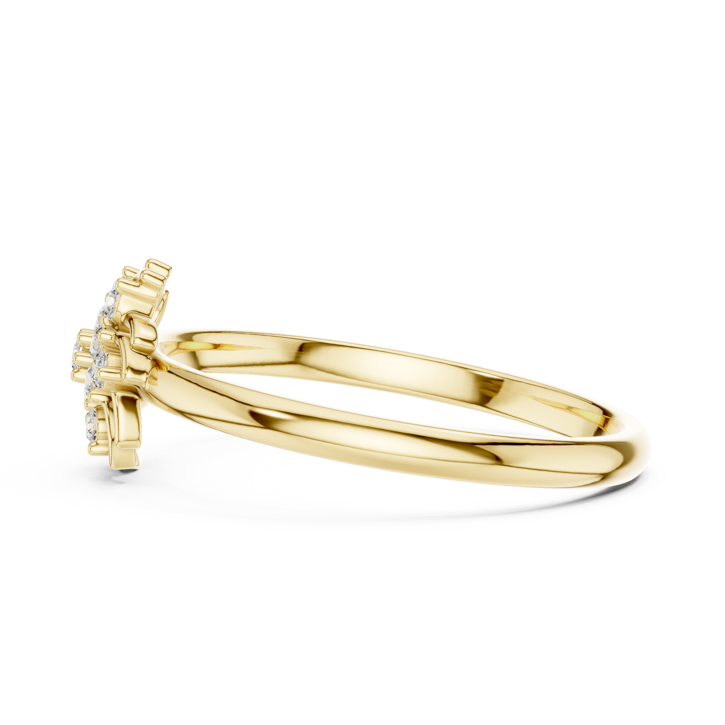Designer Floral Diamond Ring | Premium Silver Gold Plated Elegance | Crafted For Endless Sparkle Moments