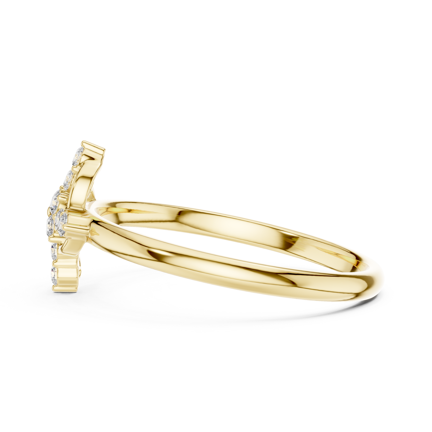 Opulent Cross Blossom | Diamond Silver Rose Plated Ring | Luxury Statement Everyday Wear