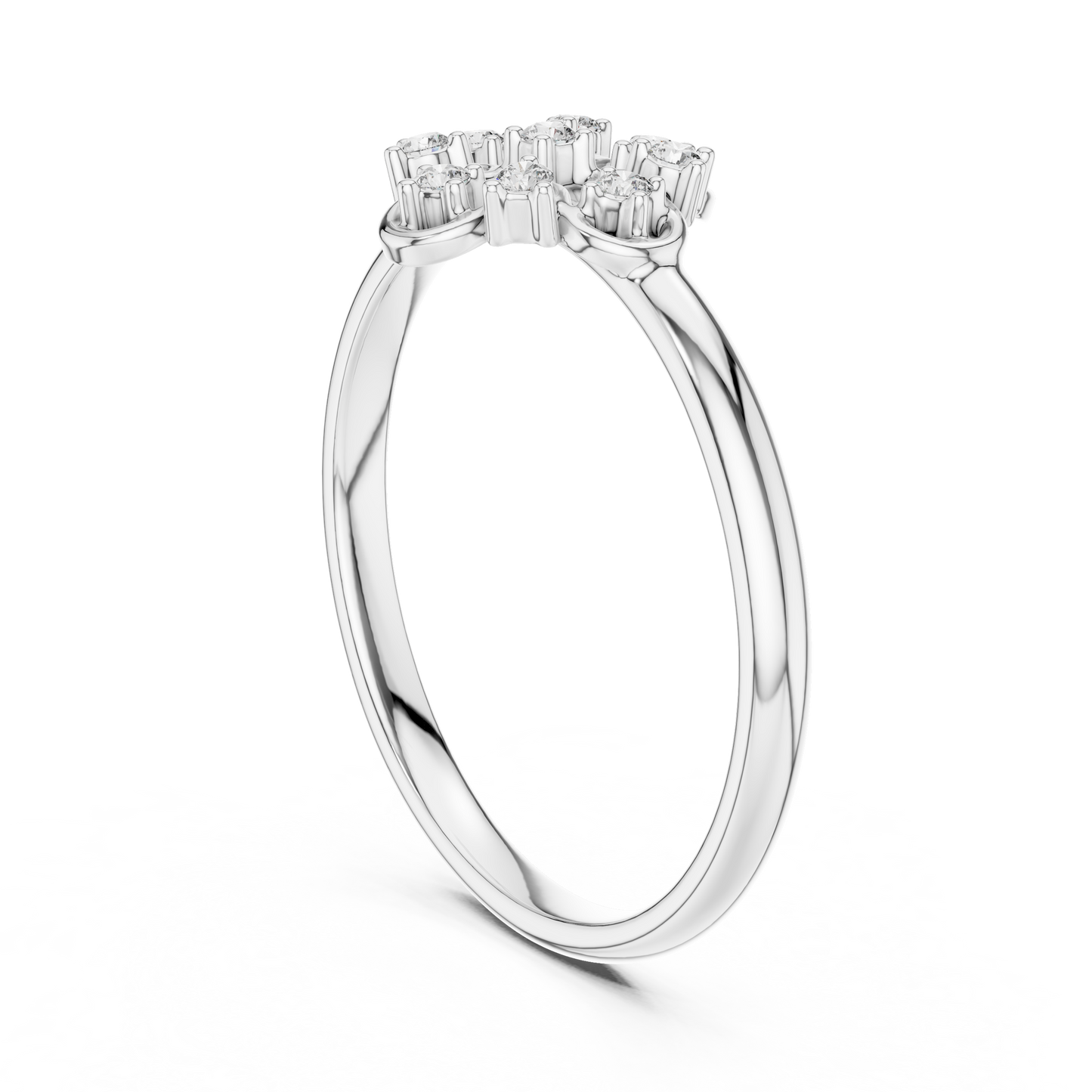 Vintage Floral Diamond Ring - Timeless 925 Sterling Silver Craftsmanship Style - Romantic Everyday Luxury Statement Jewelry