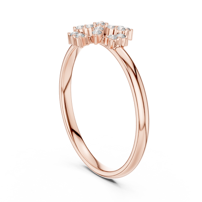 Eternal Diamond Cross Ring | Floral Cluster Symbol Design | Fine 925 Sterling Silver Faith Inspired Jewelry