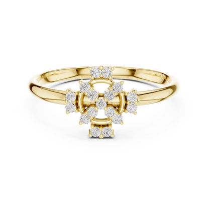 Eternal Diamond Cross Ring | Floral Cluster Symbol Design | Fine 925 Sterling Silver Faith Inspired Jewelry