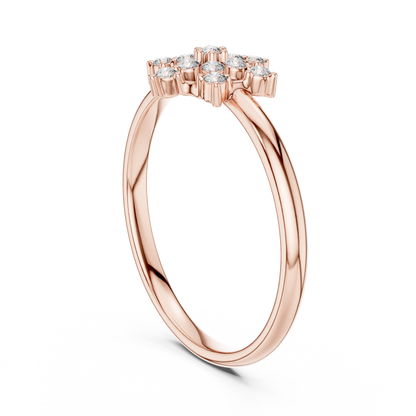 Cosmic Elegance Diamond Ring | Royal Star Flower | Fine 925 Sterling Silver Bridal Ring