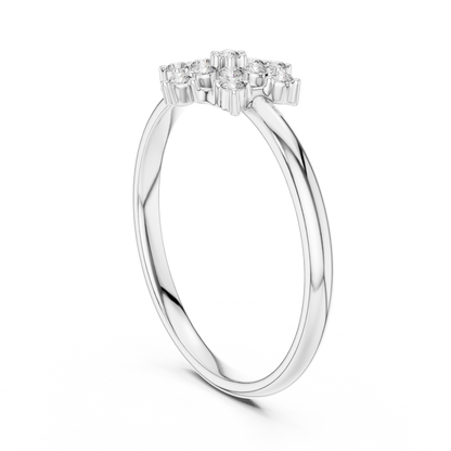 Cosmic Elegance Diamond Ring | Royal Star Flower | Fine 925 Sterling Silver Bridal Ring