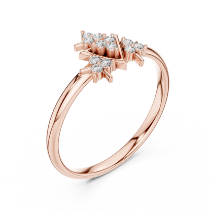 Astral Geometry Diamond Ring | Mystic Trigon Energy | Rare Crafted Luxury Power Statement