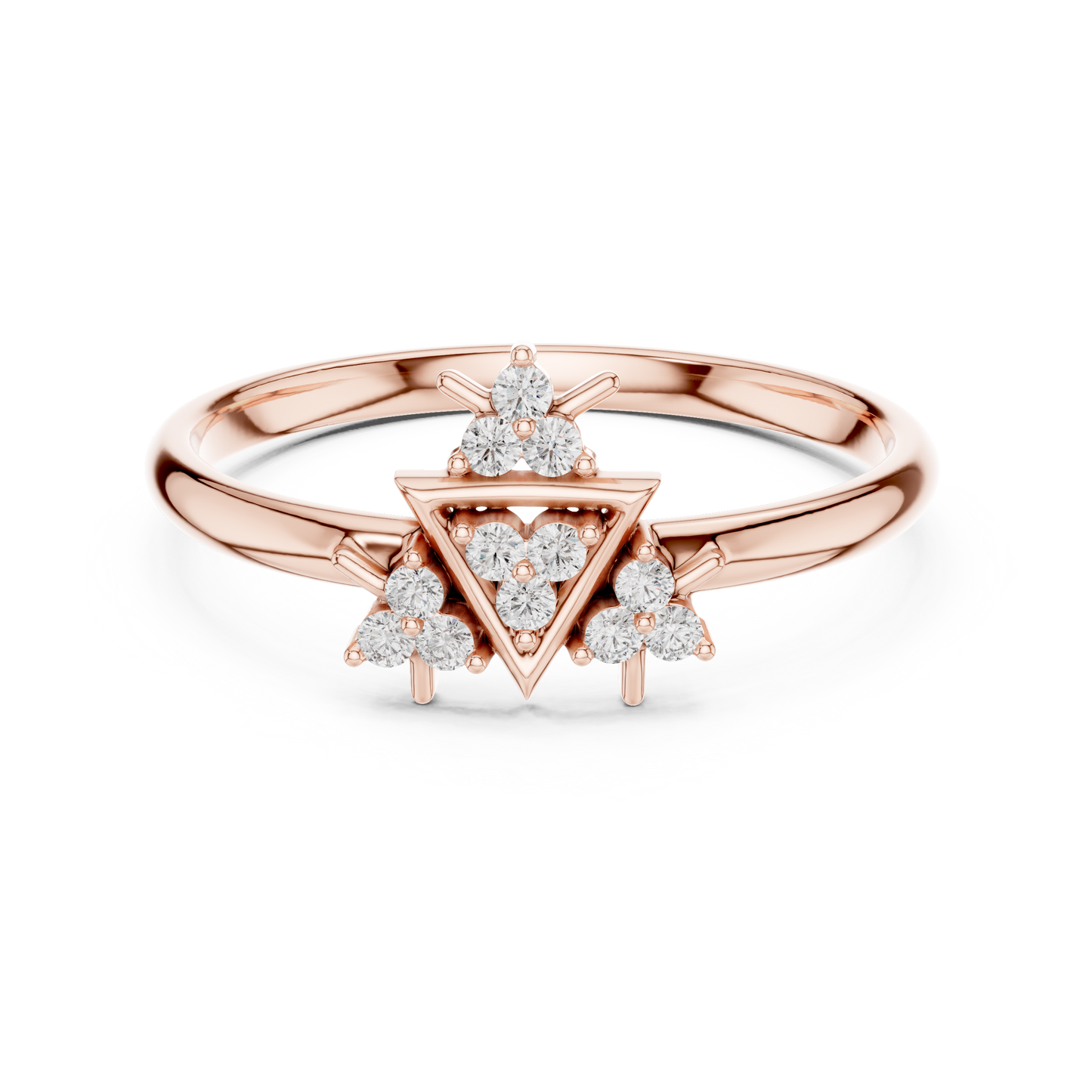 Astral Geometry Diamond Ring | Mystic Trigon Energy | Rare Crafted Luxury Power Statement