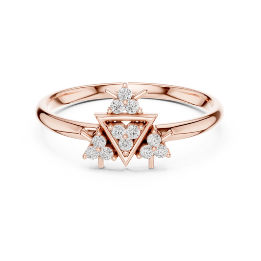 Astral Geometry Diamond Ring | Mystic Trigon Energy | Rare Crafted Luxury Power Statement