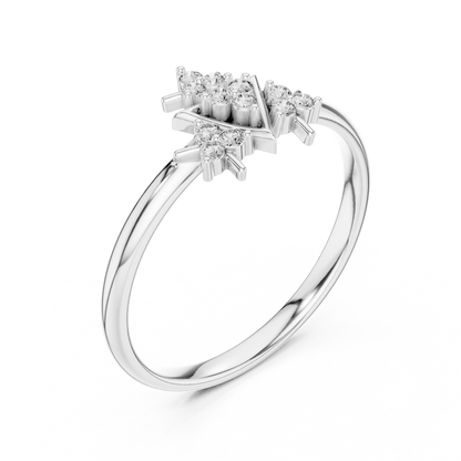 Astral Geometry Diamond Ring | Mystic Trigon Energy | Rare Crafted Luxury Power Statement