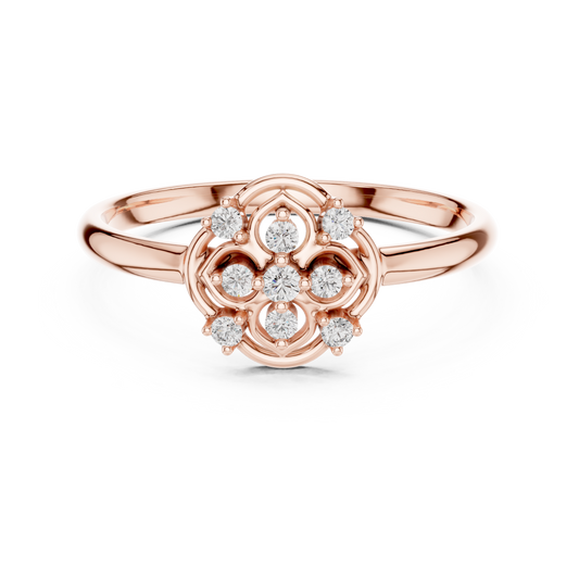 Imperial Bloom Diamond Ring | Classic Floral Harmony | Next Generation Fine Jewelry Masterpiece