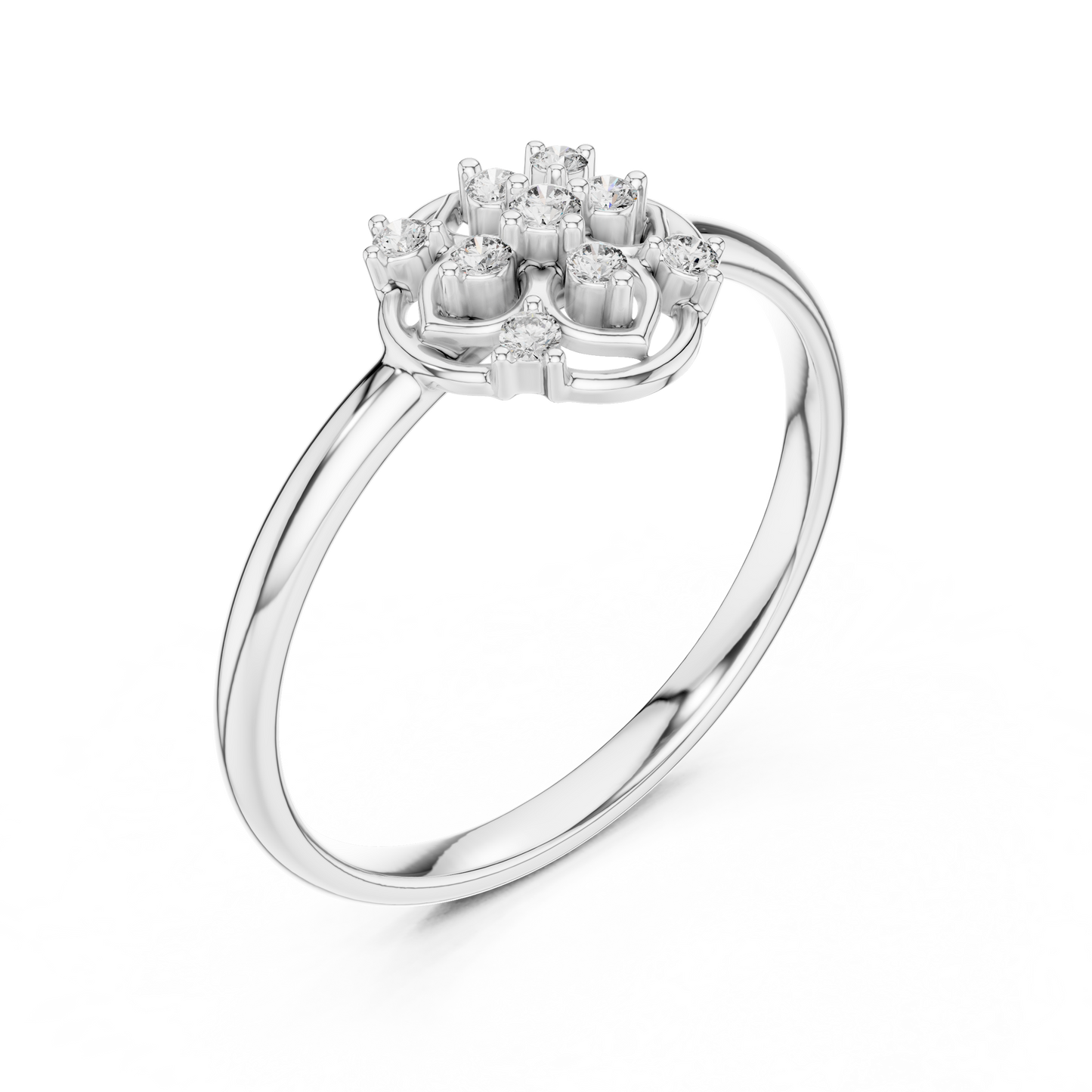 Imperial Bloom Diamond Ring | Classic Floral Harmony | Next Generation Fine Jewelry Masterpiece