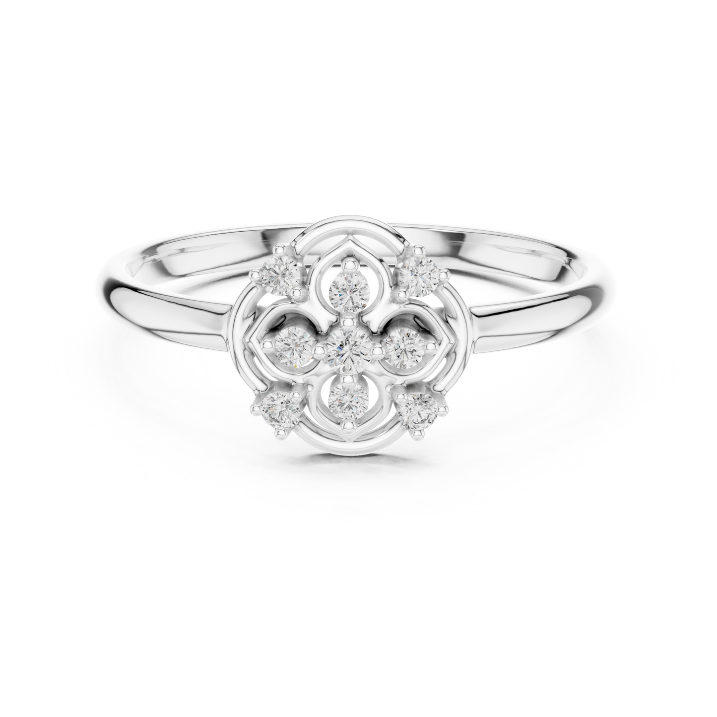 Imperial Bloom Diamond Ring | Classic Floral Harmony | Next Generation Fine Jewelry Masterpiece