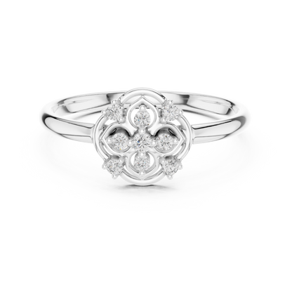 Imperial Bloom Diamond Ring | Classic Floral Harmony | Next Generation Fine Jewelry Masterpiece
