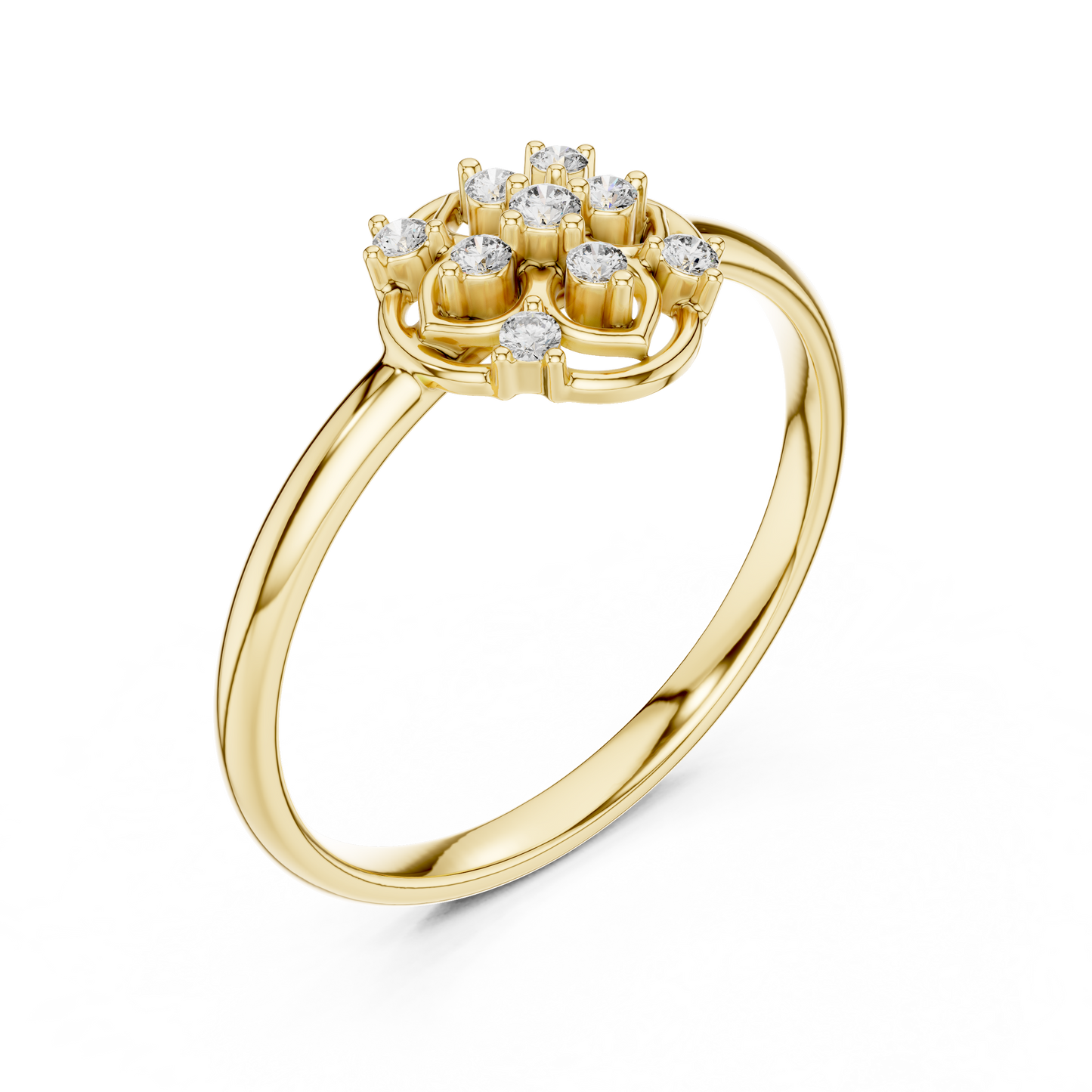 Imperial Bloom Diamond Ring | Classic Floral Harmony | Next Generation Fine Jewelry Masterpiece
