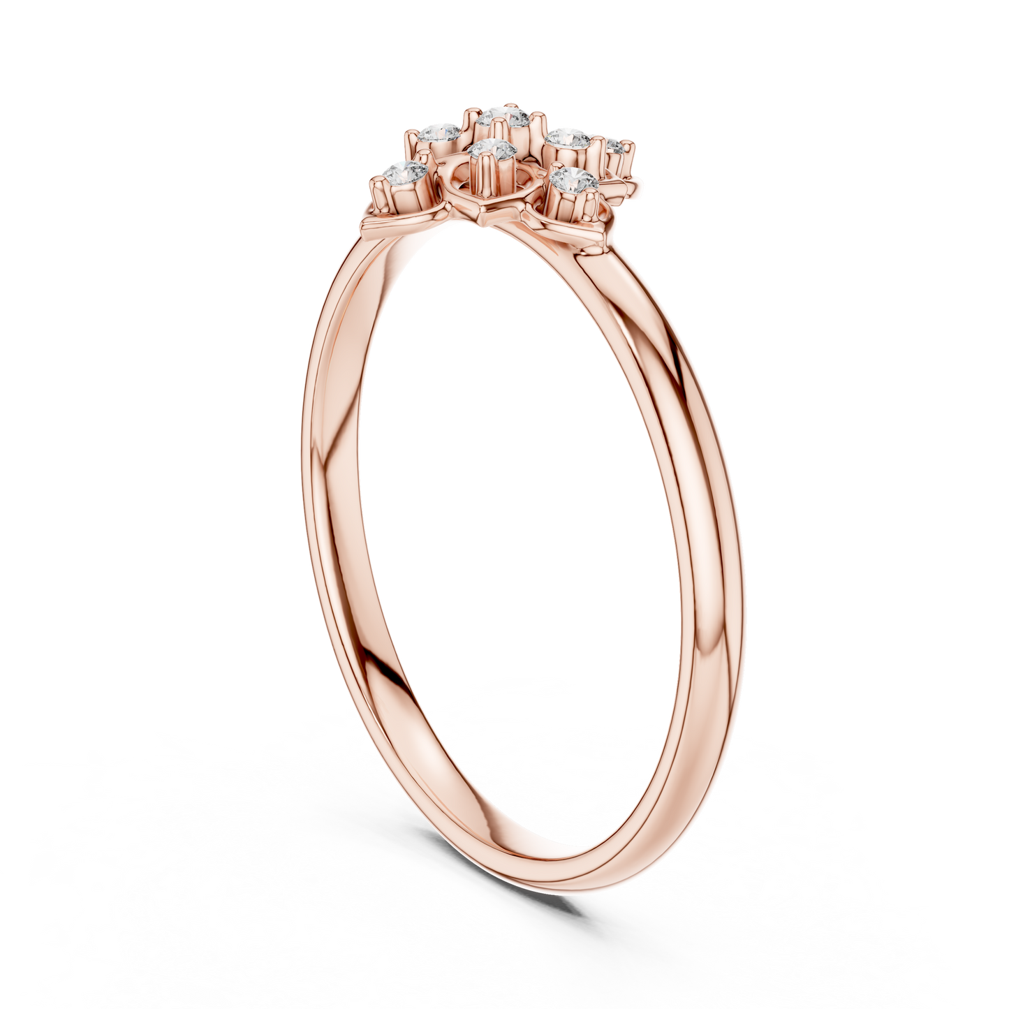 Regal Flower Diamond Ring | Ultra Luxe 925 Sterling Silver Petals | Rare Heirloom Worthy Engagement Ring