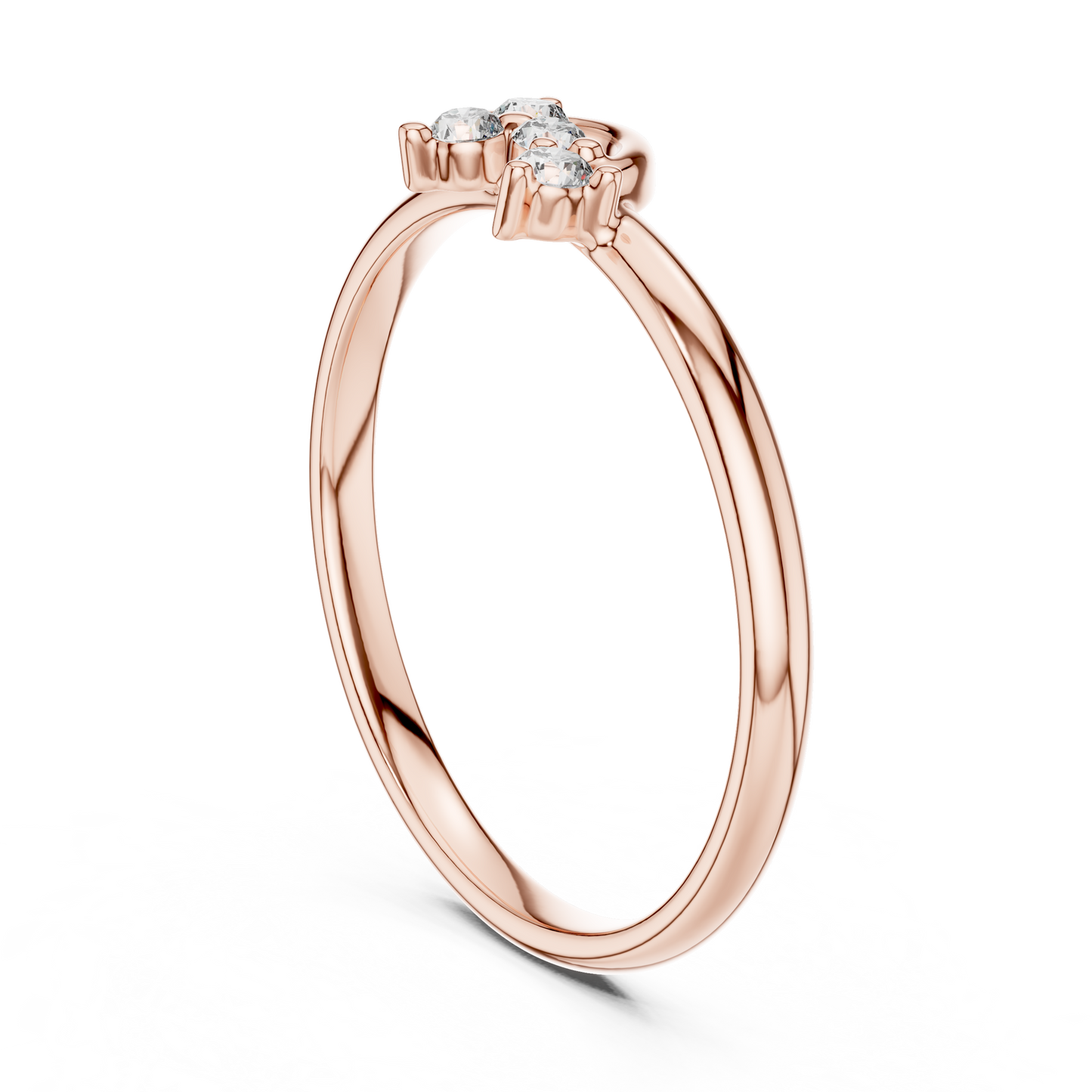 Elysian Diamond Curve | Designer Gold Ring | High Fashion Fine Jewelry Piece