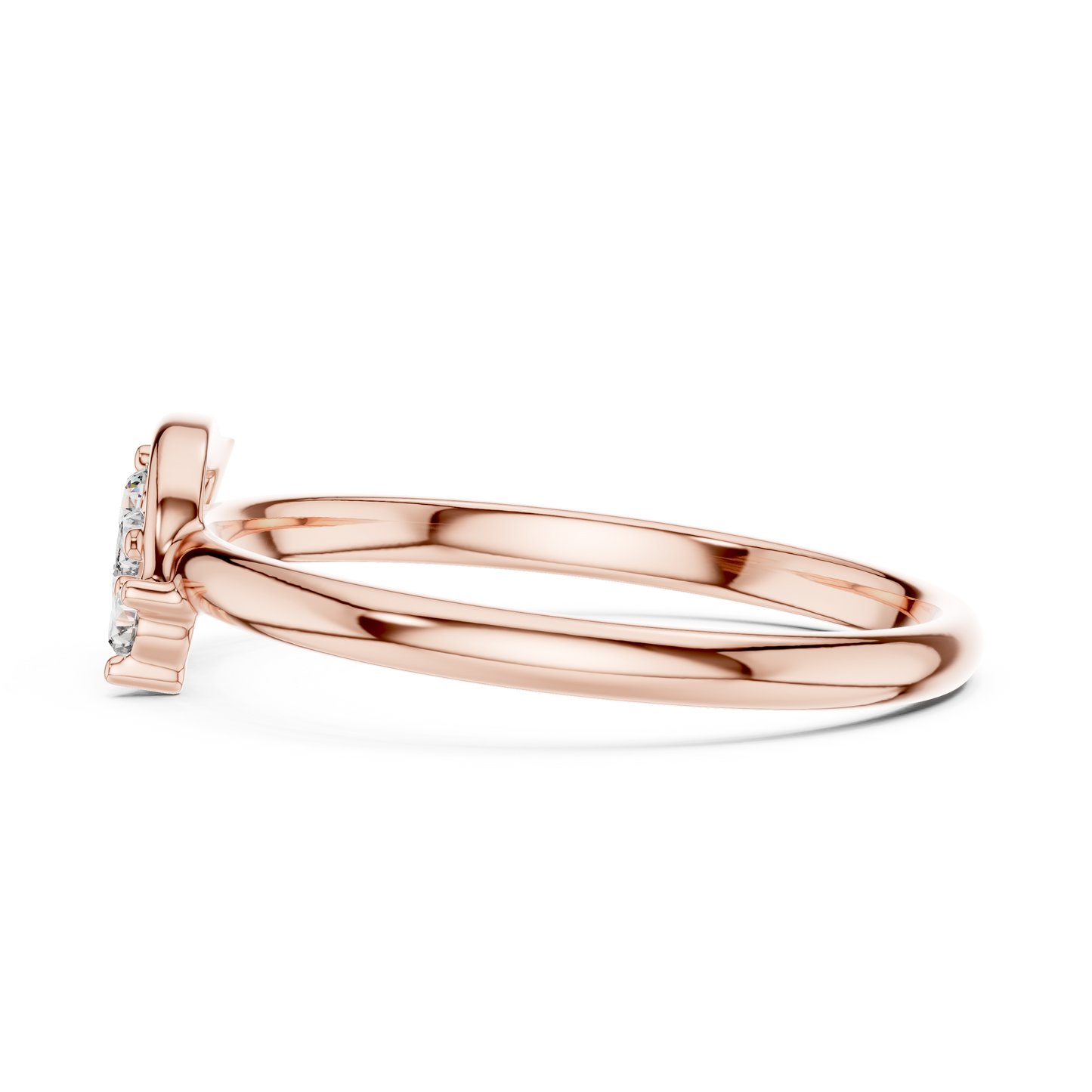 Elysian Diamond Curve | Designer Gold Ring | High Fashion Fine Jewelry Piece