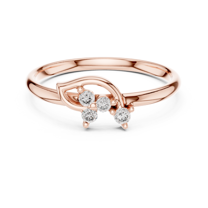 Elysian Diamond Curve | Designer Gold Ring | High Fashion Fine Jewelry Piece