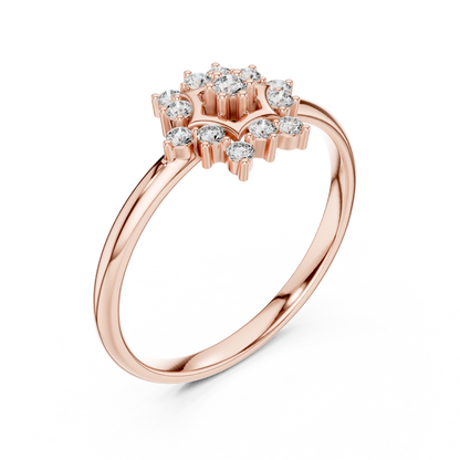 Aurevia Myth Diamond | Halo Rosette Ring | Timeless Aristocrat Jewelry Design