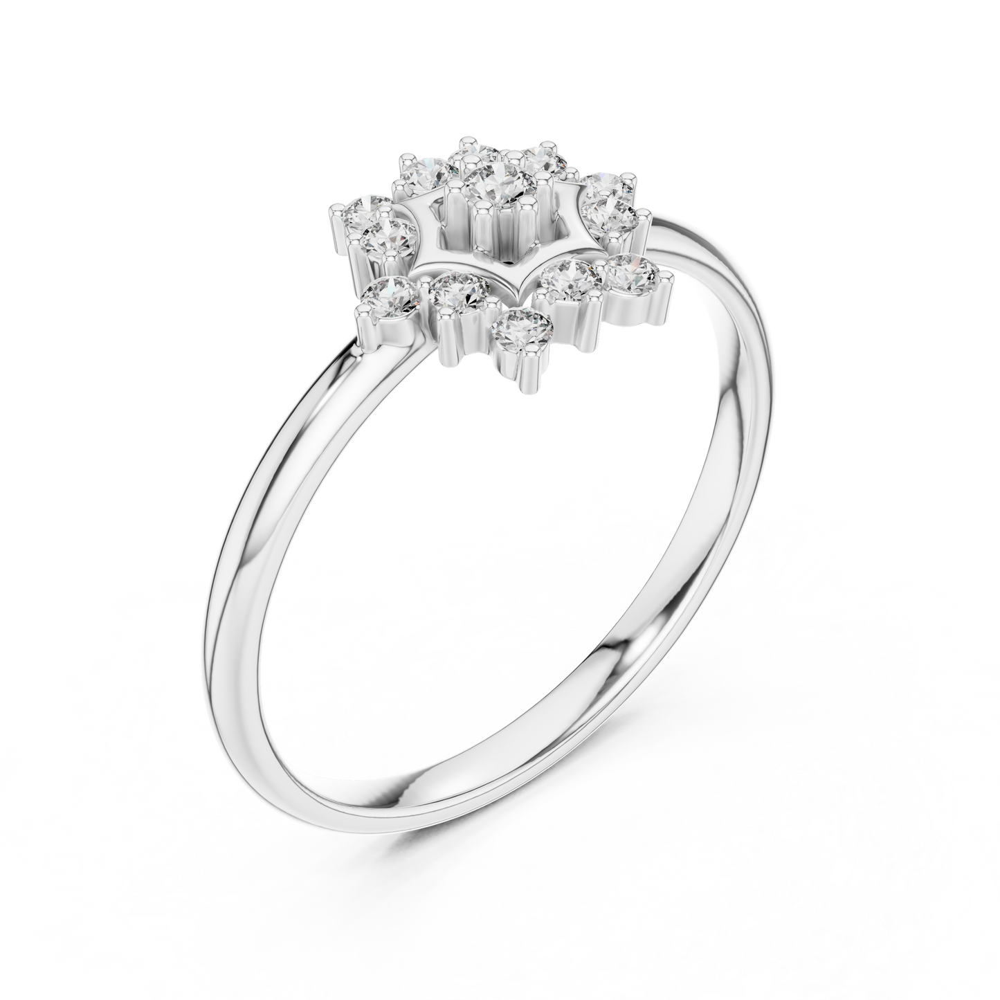 Aurevia Myth Diamond | Halo Rosette Ring | Timeless Aristocrat Jewelry Design