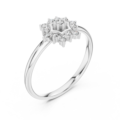 Aurevia Myth Diamond | Halo Rosette Ring | Timeless Aristocrat Jewelry Design