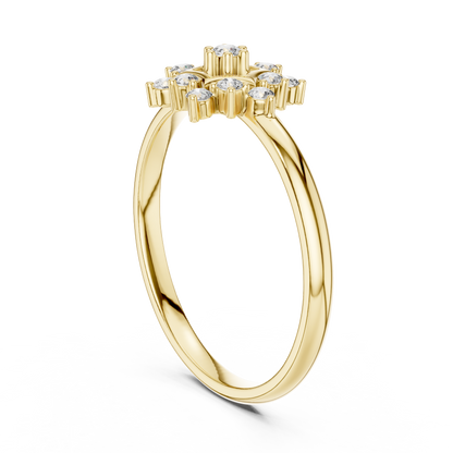 Aurevia Myth Diamond | Halo Rosette Ring | Timeless Aristocrat Jewelry Design