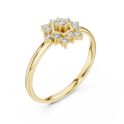 Aurevia Myth Diamond | Halo Rosette Ring | Timeless Aristocrat Jewelry Design