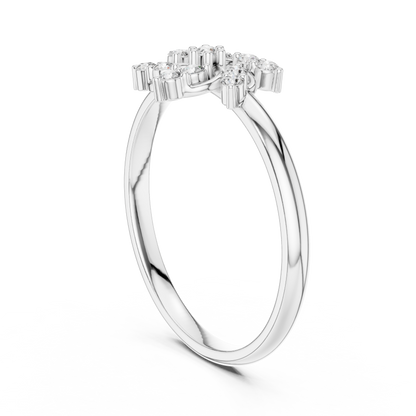 Seraphic Diamond Blossom Ring | Atelier Swirl Cluster Craft | Ultra Rare Silver Rose Plated Bridal Artifact