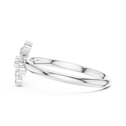 Seraphic Diamond Blossom Ring | Atelier Swirl Cluster Craft | Ultra Rare Silver Rose Plated Bridal Artifact